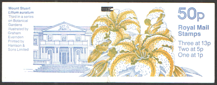 (image for) FB45 / DB14(6) + BMB Botanical Gardens No.3 50p Folded Booklet